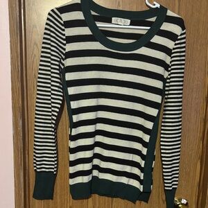 Pink Rose Striped Long Sleeve Top